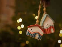 Load image into Gallery viewer, Holiday House Ornaments (Set of 2)