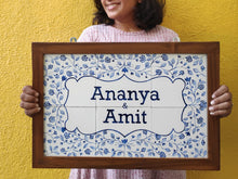 Load image into Gallery viewer, Navy Blooms // The Indigo Collection